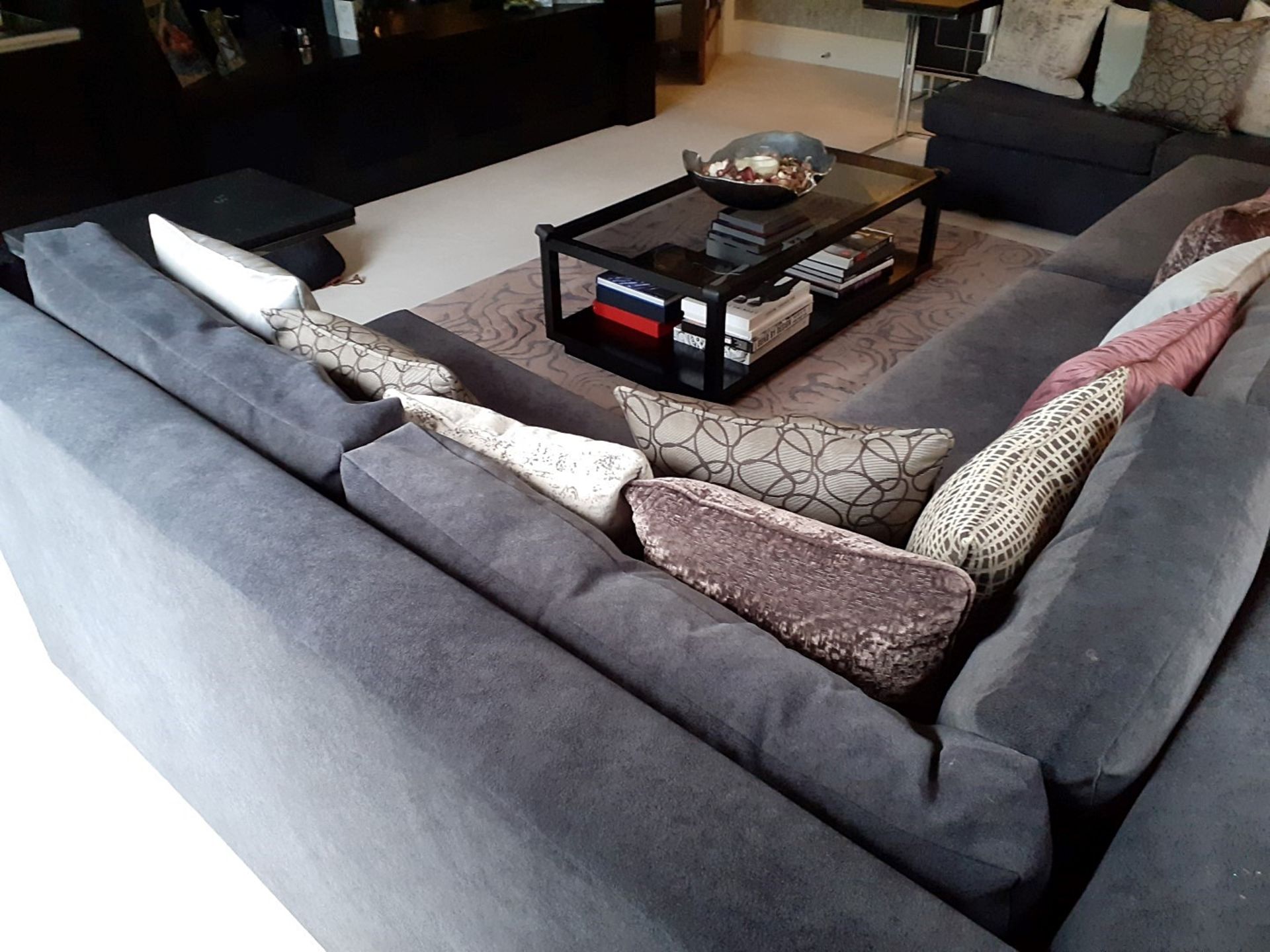 1 x Corner Sofa In 4 x Sections - Upholstered In A Rich Grey Chenille *NO VAT ON HAMMER* - Image 3 of 22