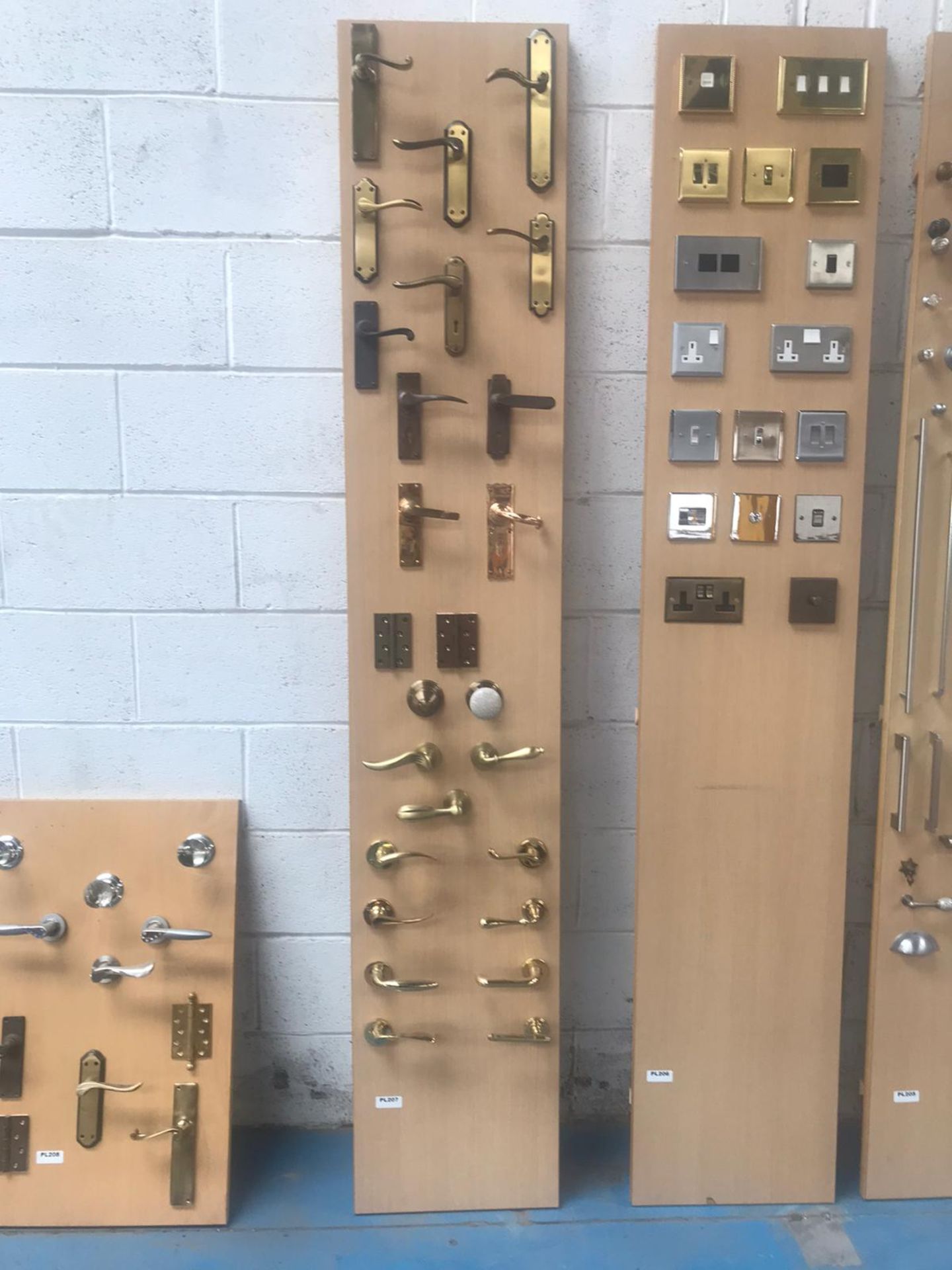 Large Collection of Display Units Fitted With Various Door Handles, Knobs, Knockers, Switches, - Image 8 of 15