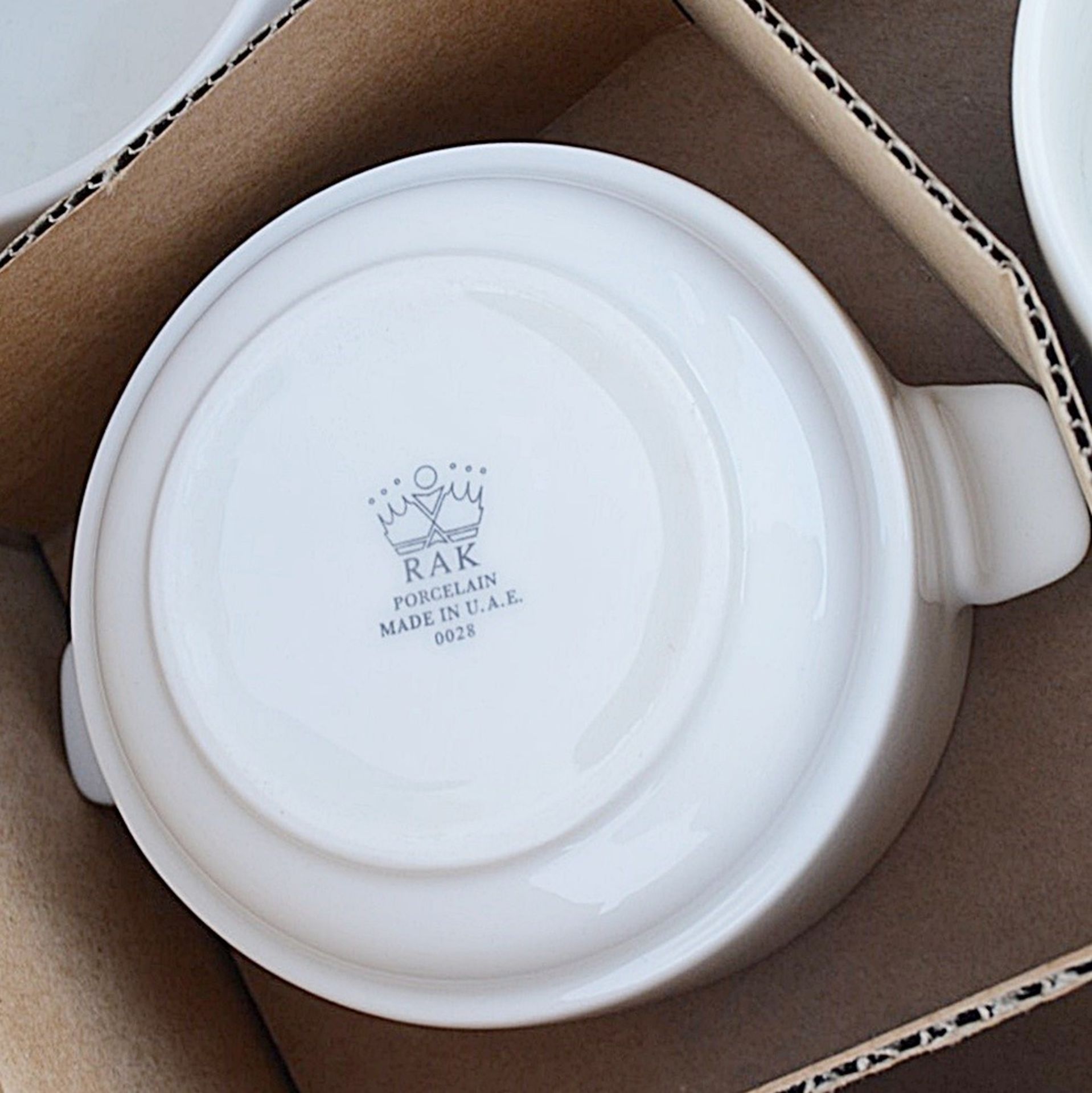 12 x RAK Porcelain Banquet 30cl Ivory Porcelain Lugged Soup Bowl With Handles - Image 3 of 4