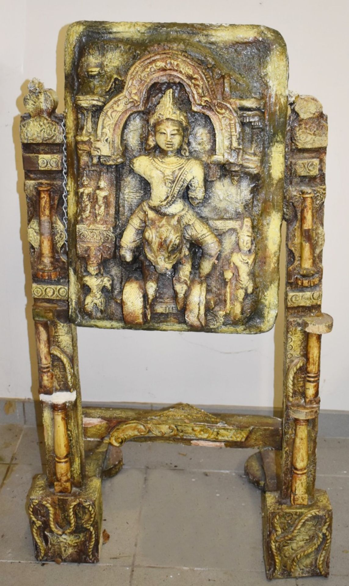 1 x Vintage Hindu Religious Freestanding Plaque - Stunning Ornate Piece - From an Exclusive Hale