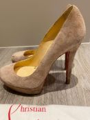 1 x Pair Of Genuine Christain Louboutin High Heel Shoes In Light Pink - Size: 36 - Preowned in Very