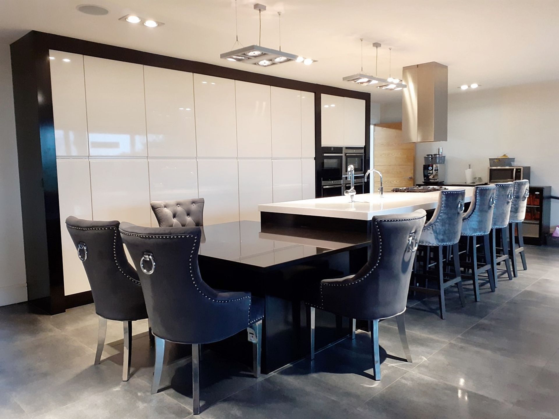 1 x Bespoke Gloss White Fitted Kitchen With NEFF Appliances & Granite Topped Breakfast Area - NO VAT - Image 2 of 87