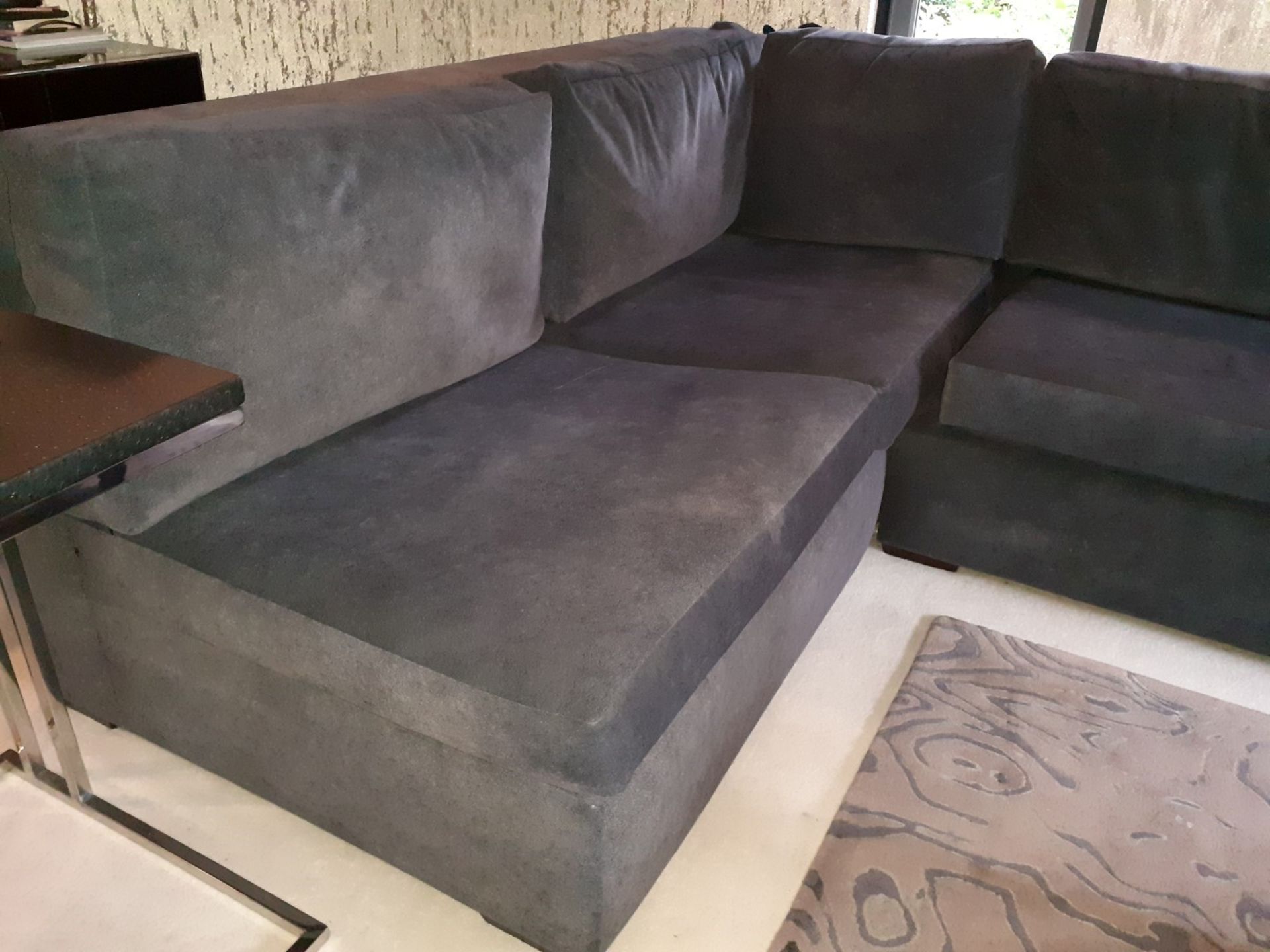 1 x Corner Sofa In 4 x Sections - Upholstered In A Rich Grey Chenille *NO VAT ON HAMMER* - Image 13 of 22