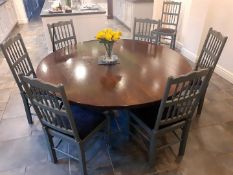 1 x Solid Wood Round Dining Table - NO VAT ON THE HAMMER