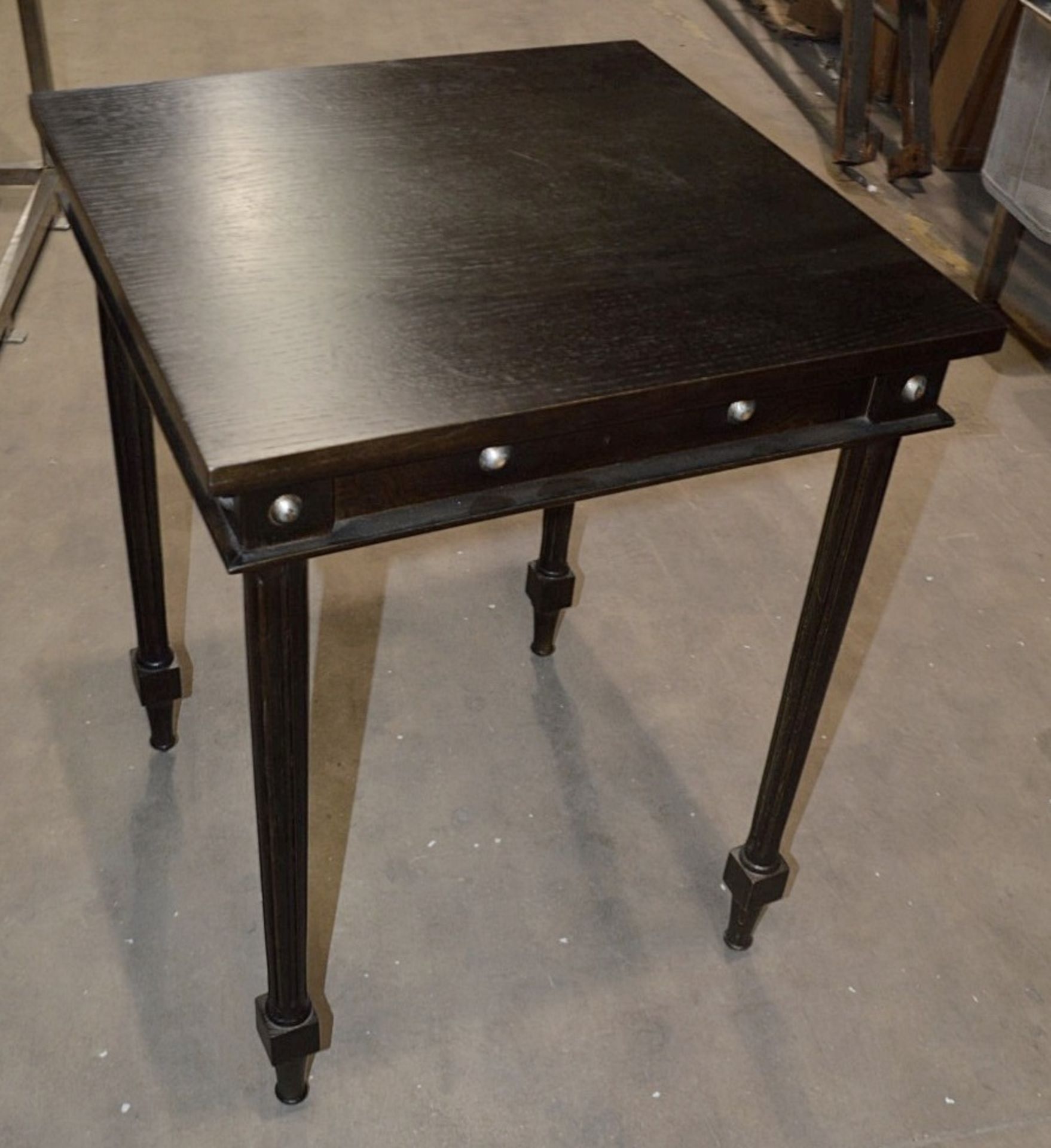 1 x JUSTIN VAN BREDA 'Thomas' Tall Side Table With A Dark Oak Finish - Dimensions: W50 x D50 x H65cm - Image 2 of 5