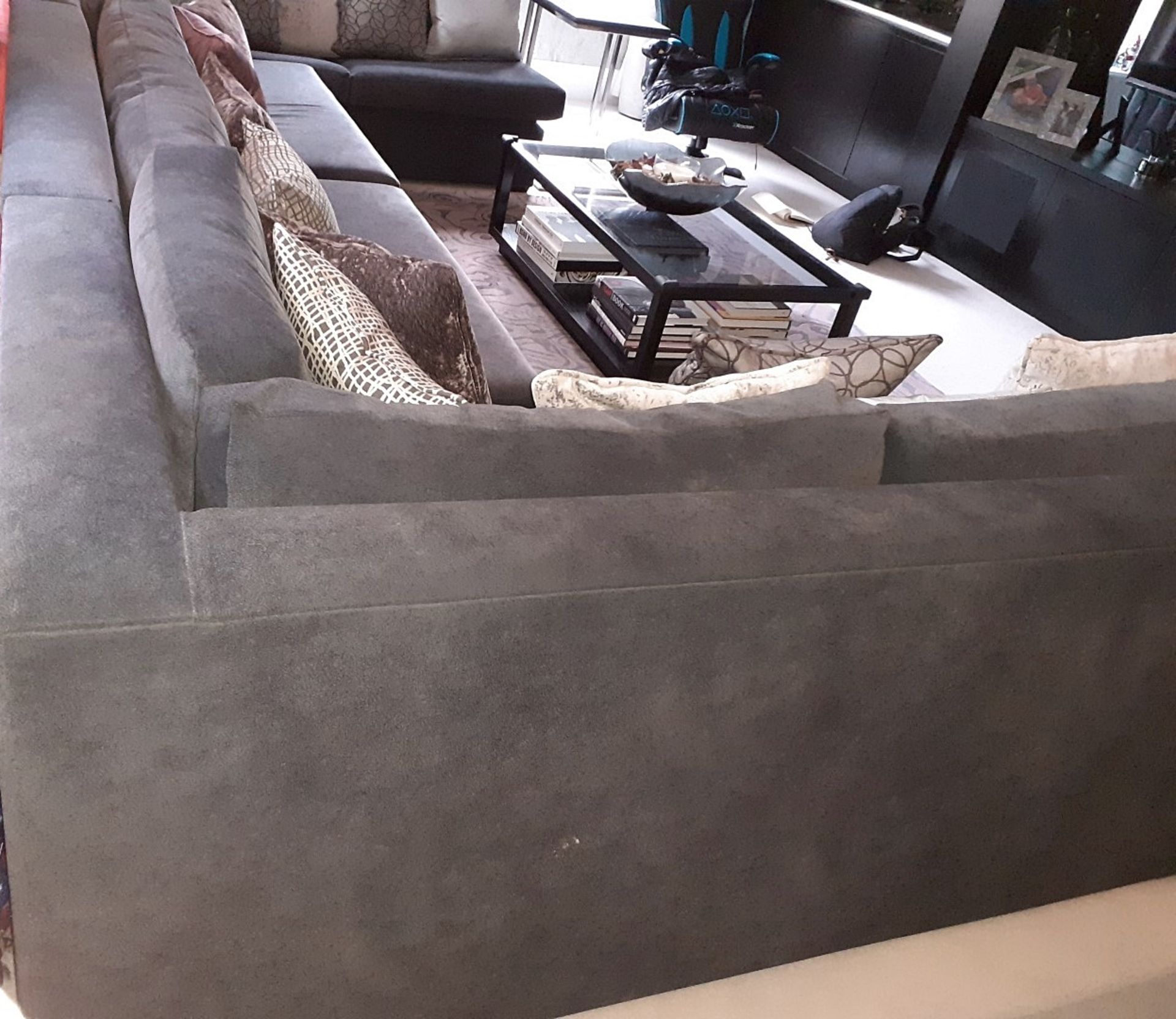 1 x Corner Sofa In 4 x Sections - Upholstered In A Rich Grey Chenille *NO VAT ON HAMMER* - Image 11 of 22