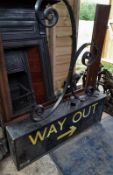 1 x Old Tube Station Sign - Dimensions: To Follow - Ref: JB278 (F) - Pre-Owned - NO VAT ON THE