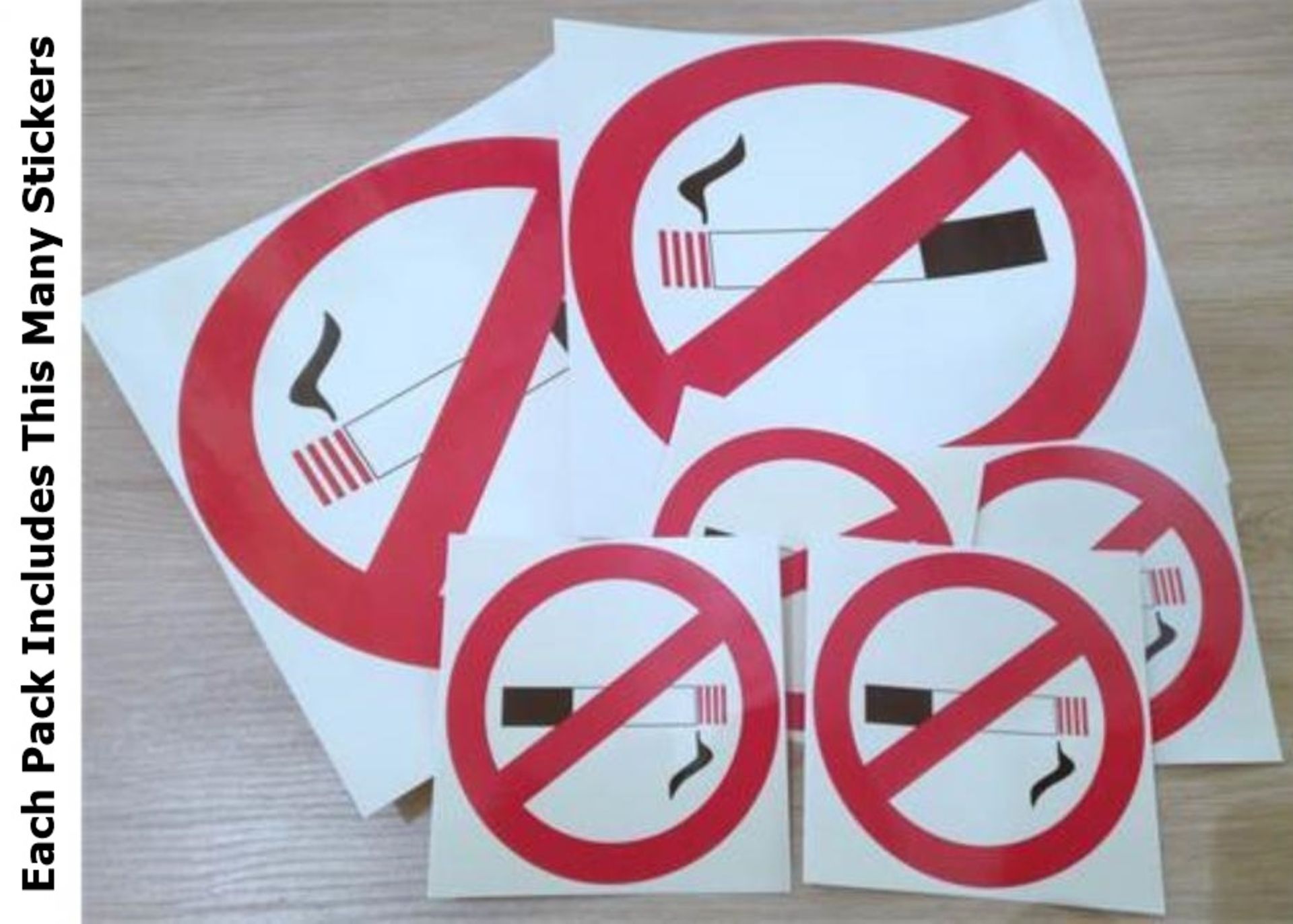 1 x Large Box of NO SMOKING STICKERS - Over 100 Brand New Multi Packs of Stickers Including Small - Image 2 of 6