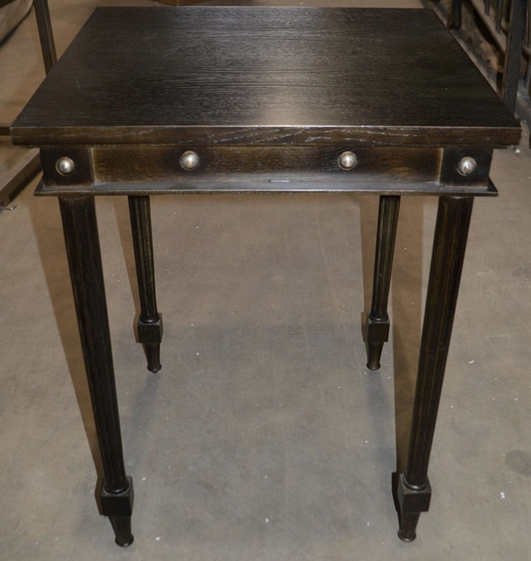 1 x JUSTIN VAN BREDA 'Thomas' Tall Side Table With A Dark Oak Finish - Dimensions: W50 x D50 x H65cm - Image 4 of 5