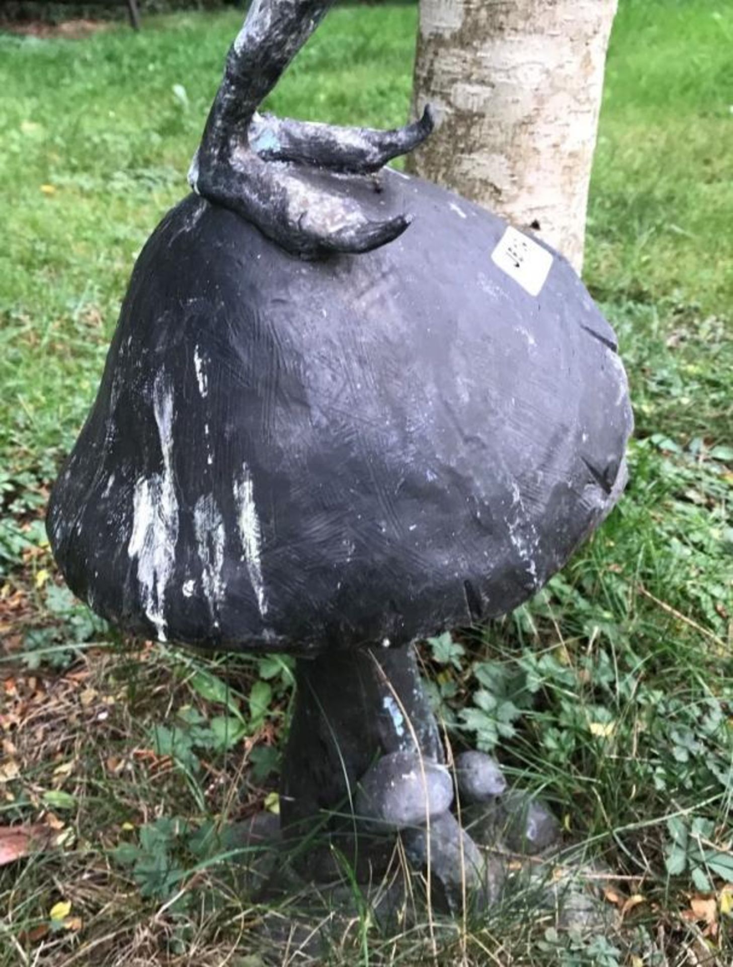 1 x Tall Bronze Garden Sculpture Of An Elf / Pixie / Goblin Stood On Top Of A Large Mushroom - - Image 5 of 6