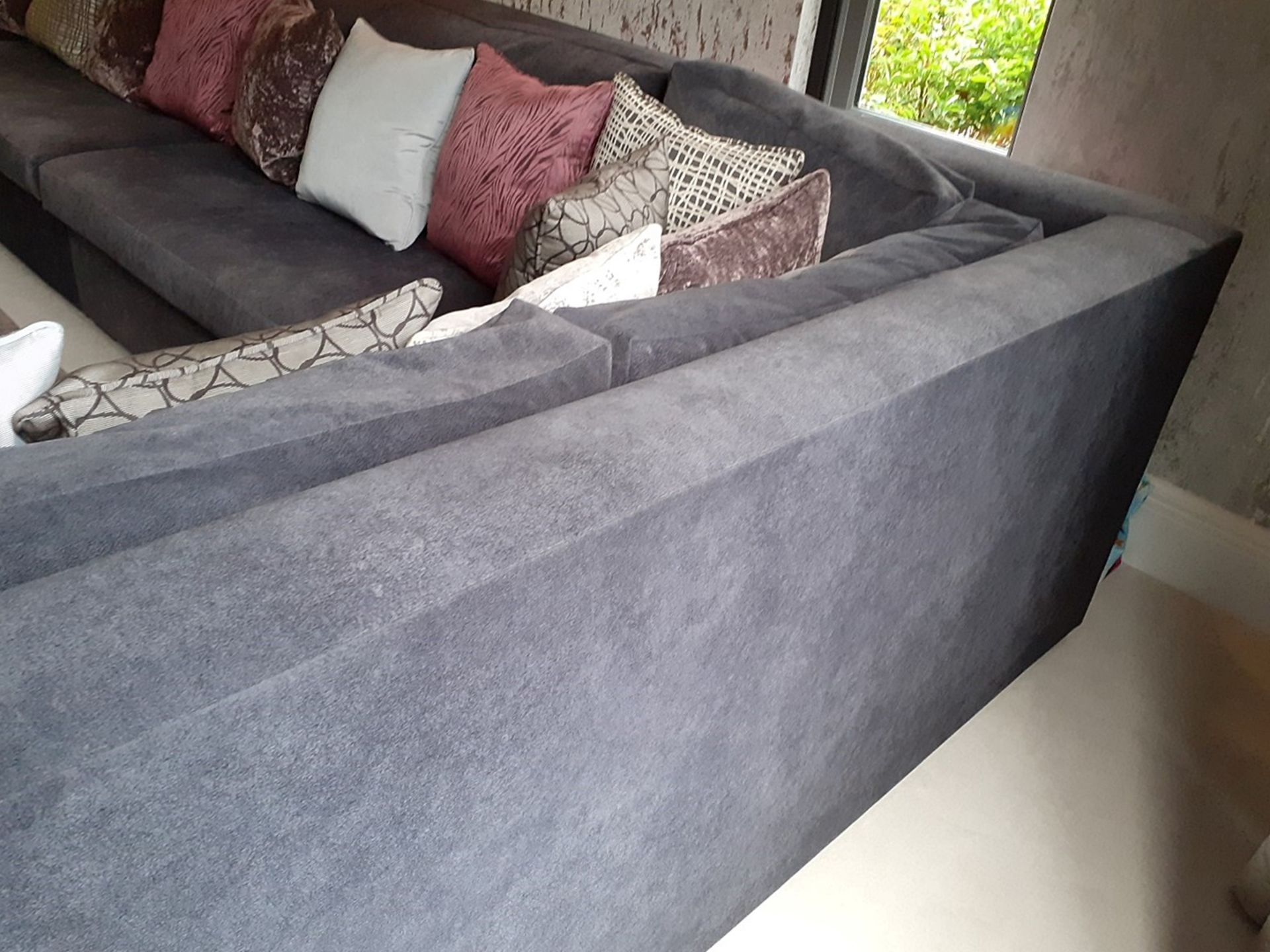 1 x Corner Sofa In 4 x Sections - Upholstered In A Rich Grey Chenille *NO VAT ON HAMMER* - Image 7 of 22