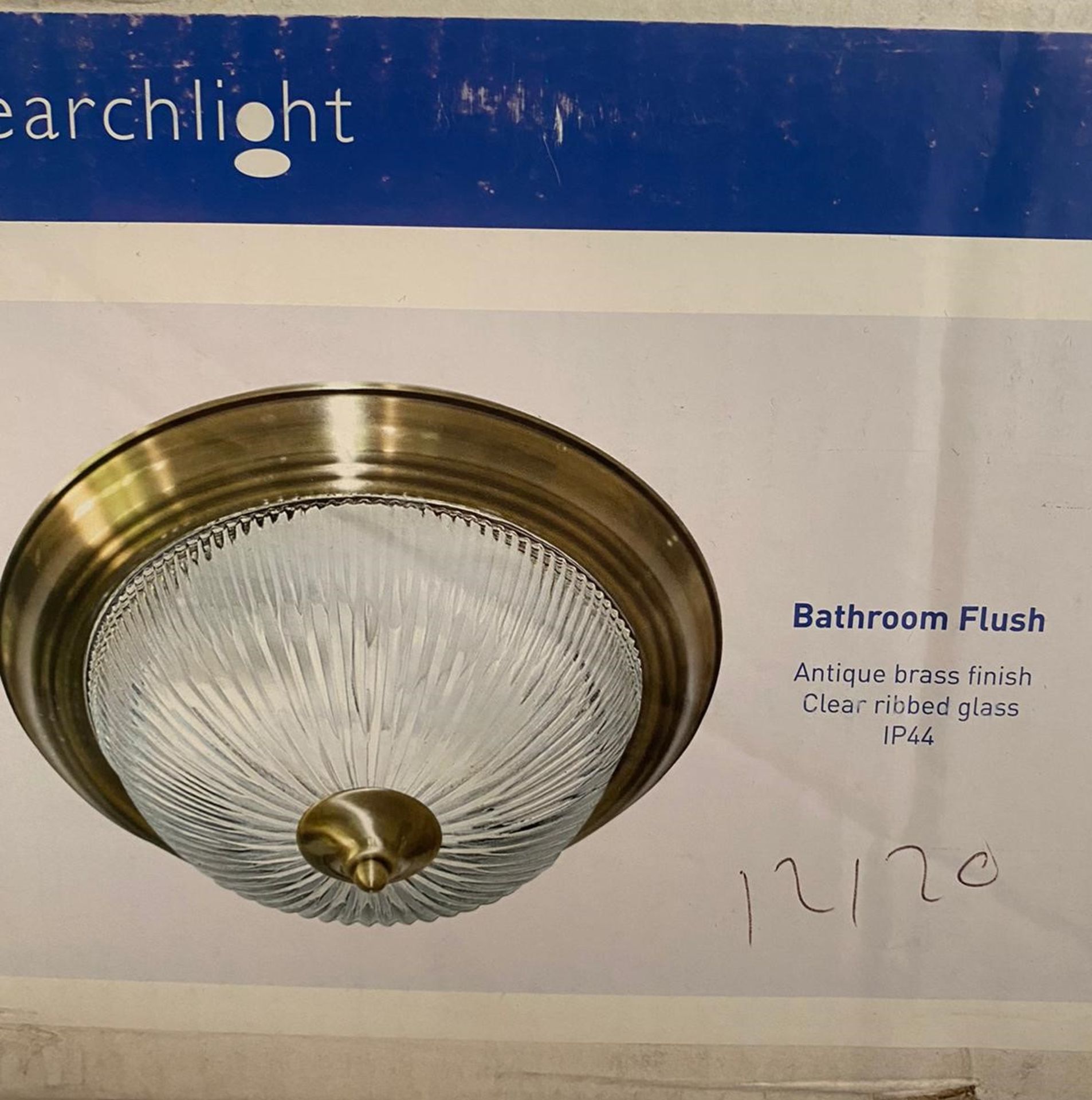1 x Searchlight Bathroom Flush in Antique Brass - Ref: 4370 - New and Boxed stock - RR: £50 - Image 2 of 4
