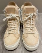 1 x Pair Of Genuine Guiseppe Zanotti Sneakers In Light Pink - Size: 36 - Preowned in Worn Condition