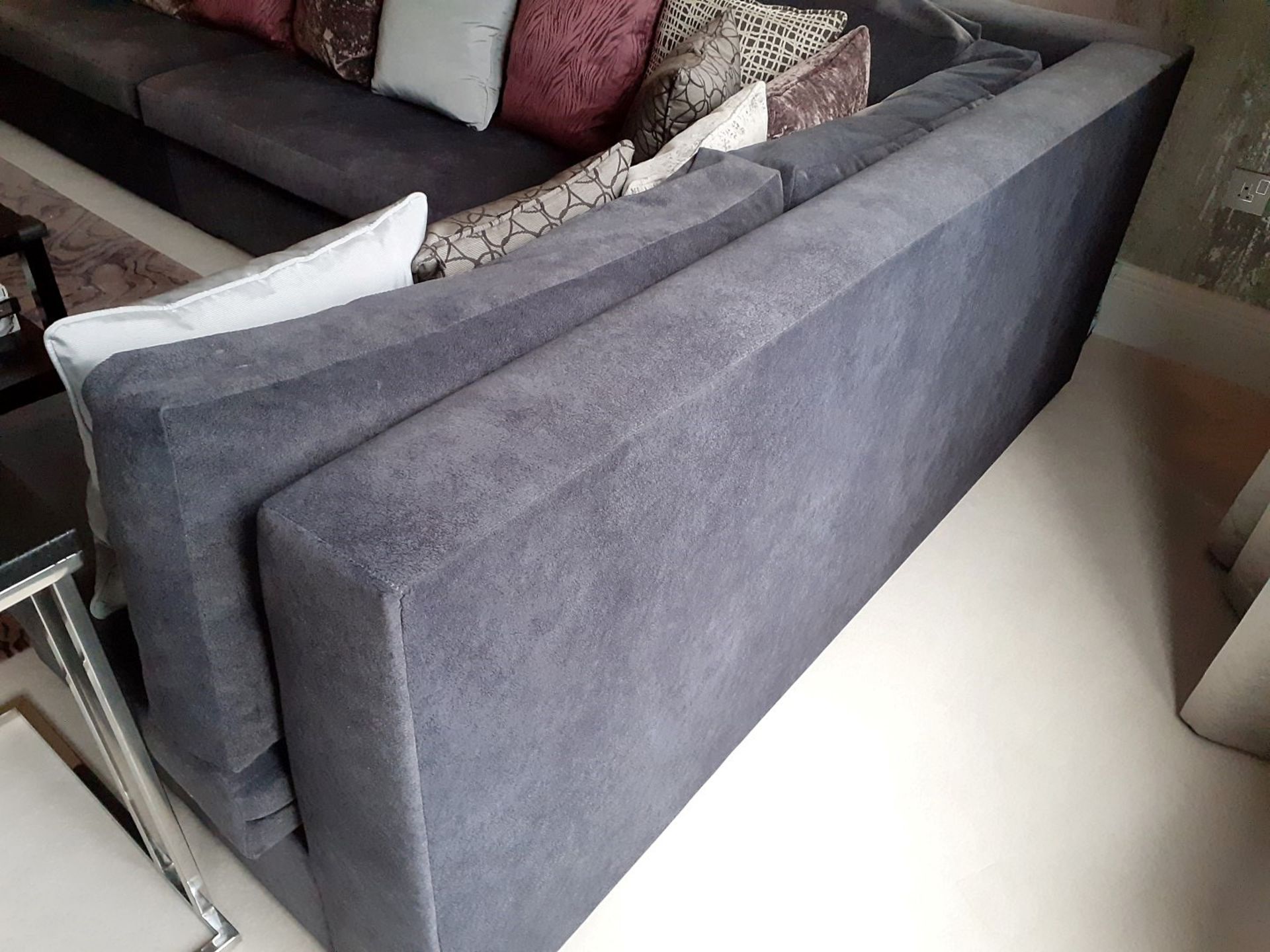 1 x Corner Sofa In 4 x Sections - Upholstered In A Rich Grey Chenille *NO VAT ON HAMMER* - Image 5 of 22