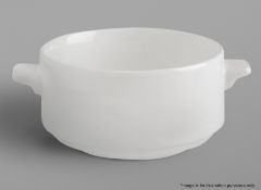 12 x RAK Porcelain Banquet 30cl Ivory Porcelain Lugged Soup Bowl With Handles