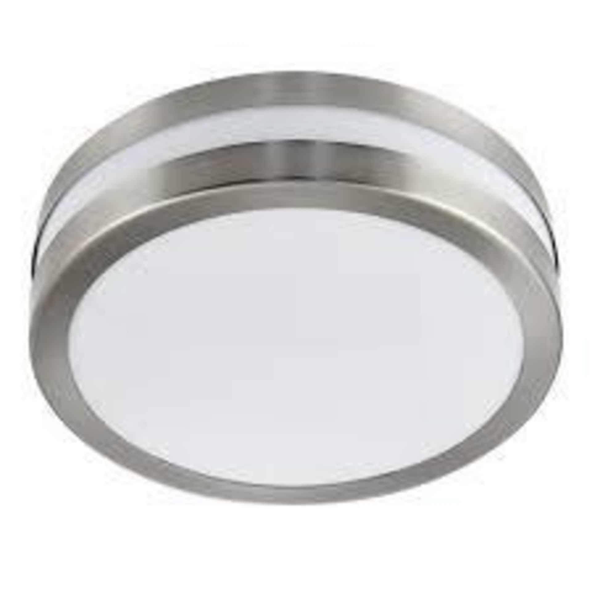 1 x Searchlight Circular Bathroom Flush satin silver finish- Ref: 2641-28 - New And Boxed Stock - AA - Image 2 of 3