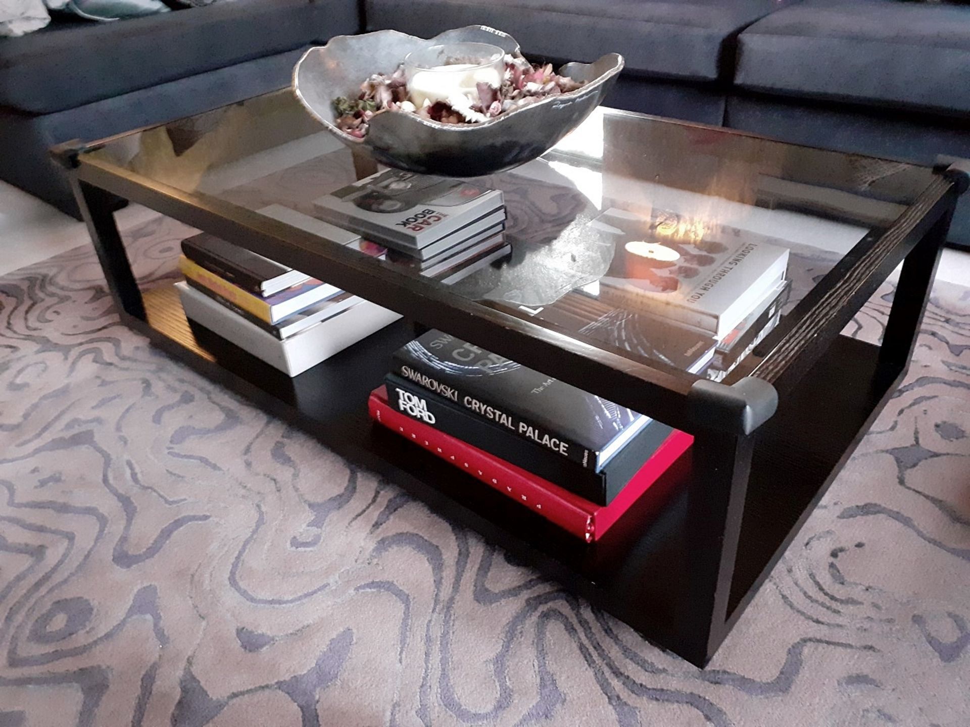 1 x Glass Topped Coffee Table - Dimensions: 130 x 70 x H41cm - Pre-owned - CL602 - *NO VAT ON