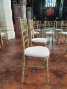 50 x Gold wash Chiavari chairs with cushion - CL573 - Location: Leicester LE1