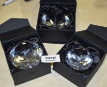 3 x Ice London Faux Diamond Paperweights - New and Boxed - Ref: In2128 wh1 pal1 - CL011 -