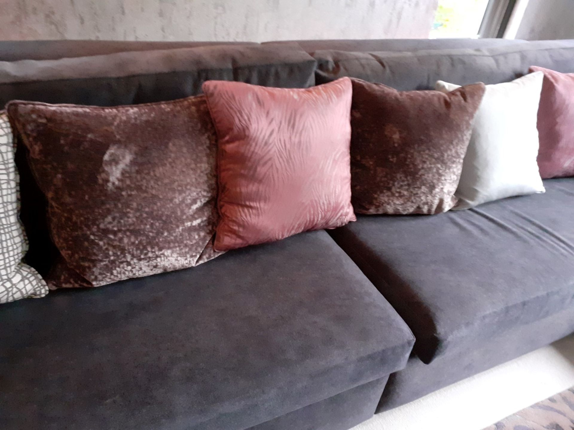 1 x Corner Sofa In 4 x Sections - Upholstered In A Rich Grey Chenille *NO VAT ON HAMMER* - Image 20 of 22