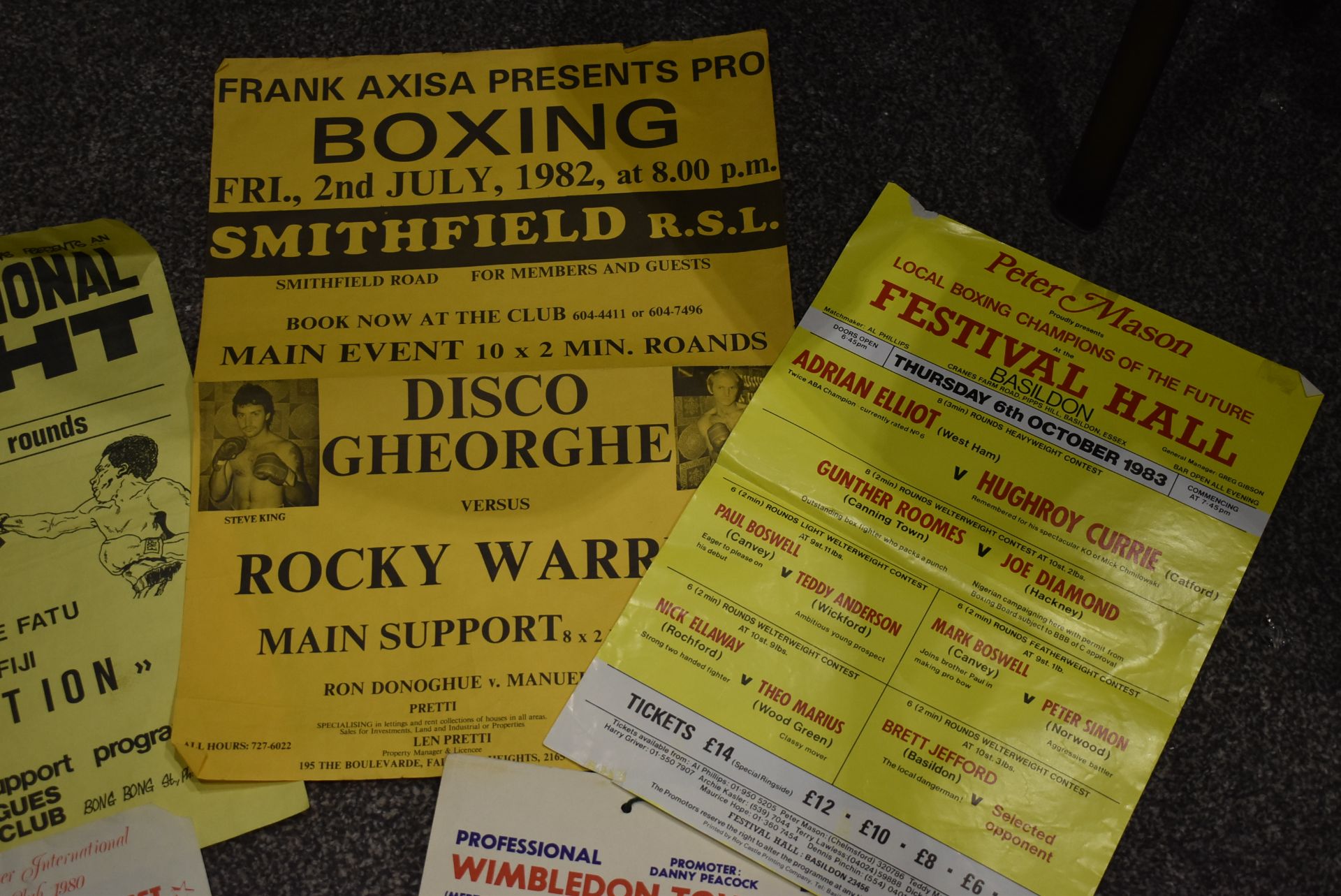 Collection of 9 x Vintage Early 1980's Boxing Posters - Venues Include Lewisham Concert Hall, - Image 5 of 7