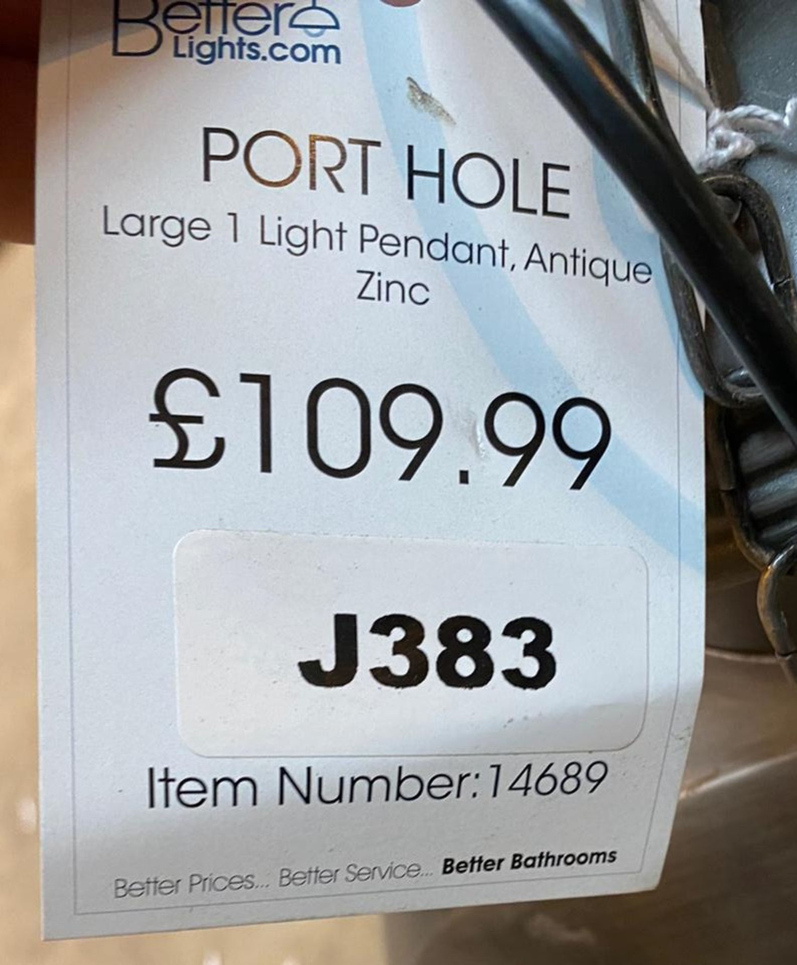 1 x Searchlight Port Hole Pendant Large - Ref: 2990-39SI - RRP: £110.00 - Location: Altrincham WA14 - Image 3 of 5