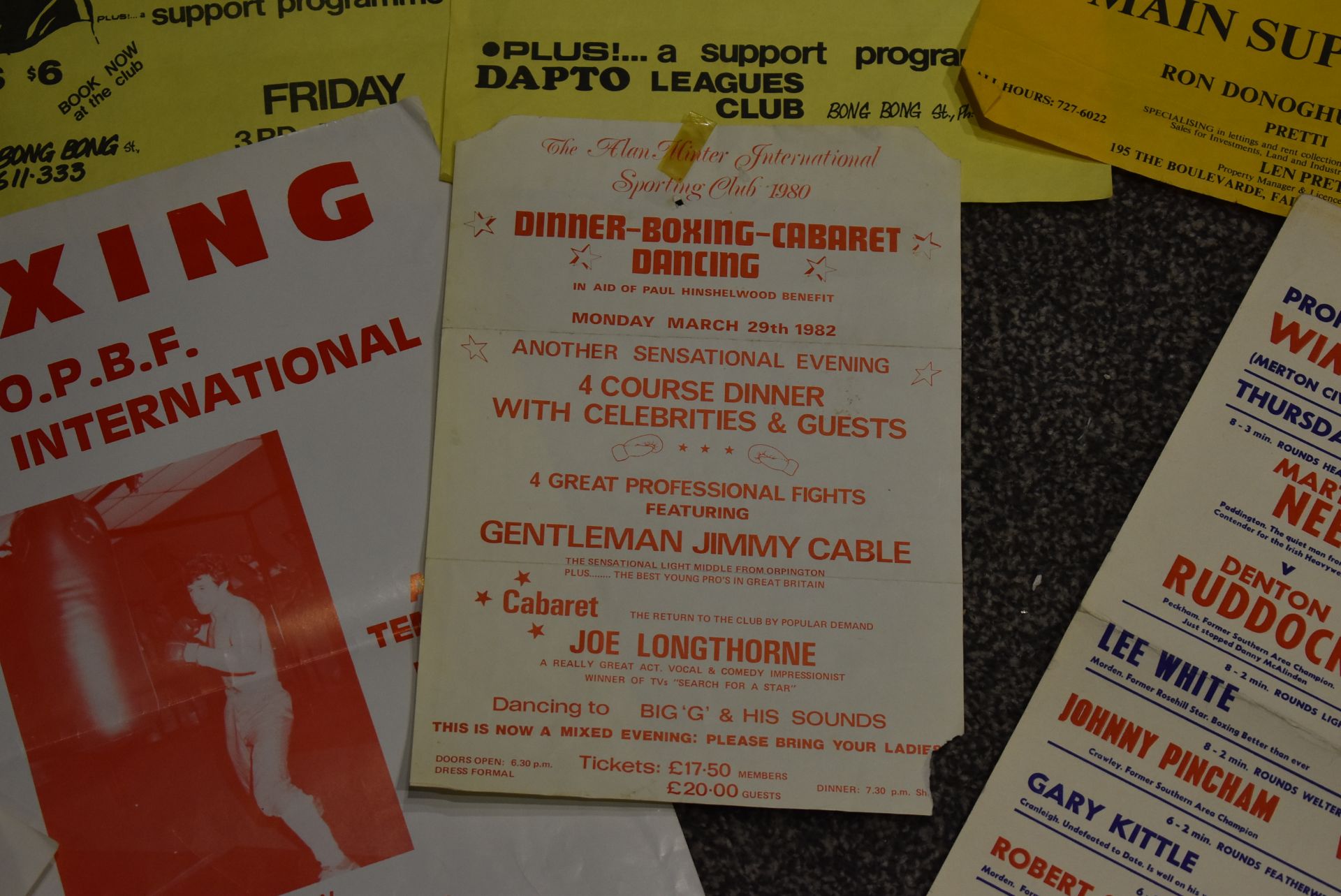 Collection of 9 x Vintage Early 1980's Boxing Posters - Venues Include Lewisham Concert Hall, - Image 2 of 7