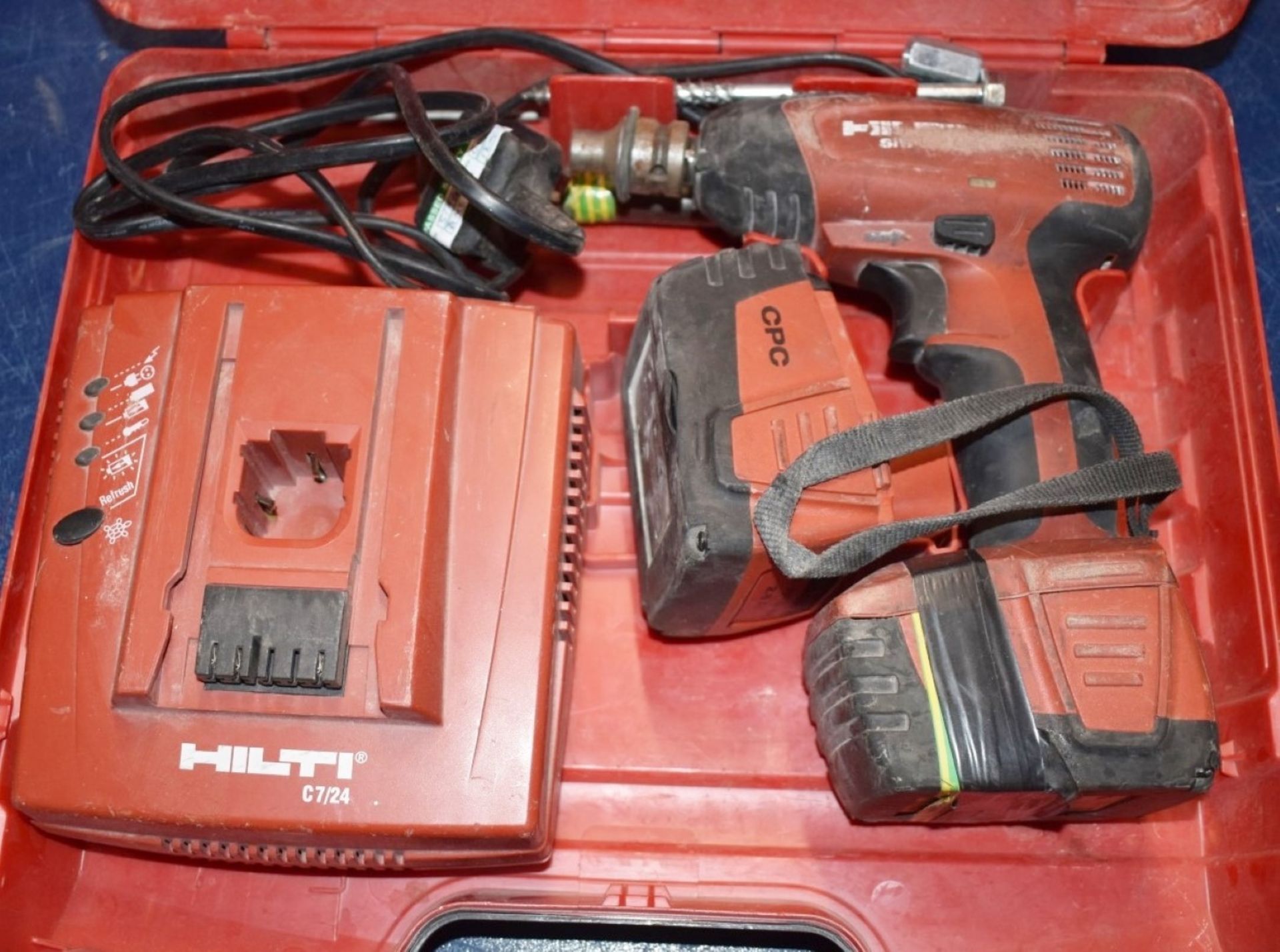 1 x Hilti SIW 144A Cordless Impact Wrench With Charger, Two Batteries and Carry Case