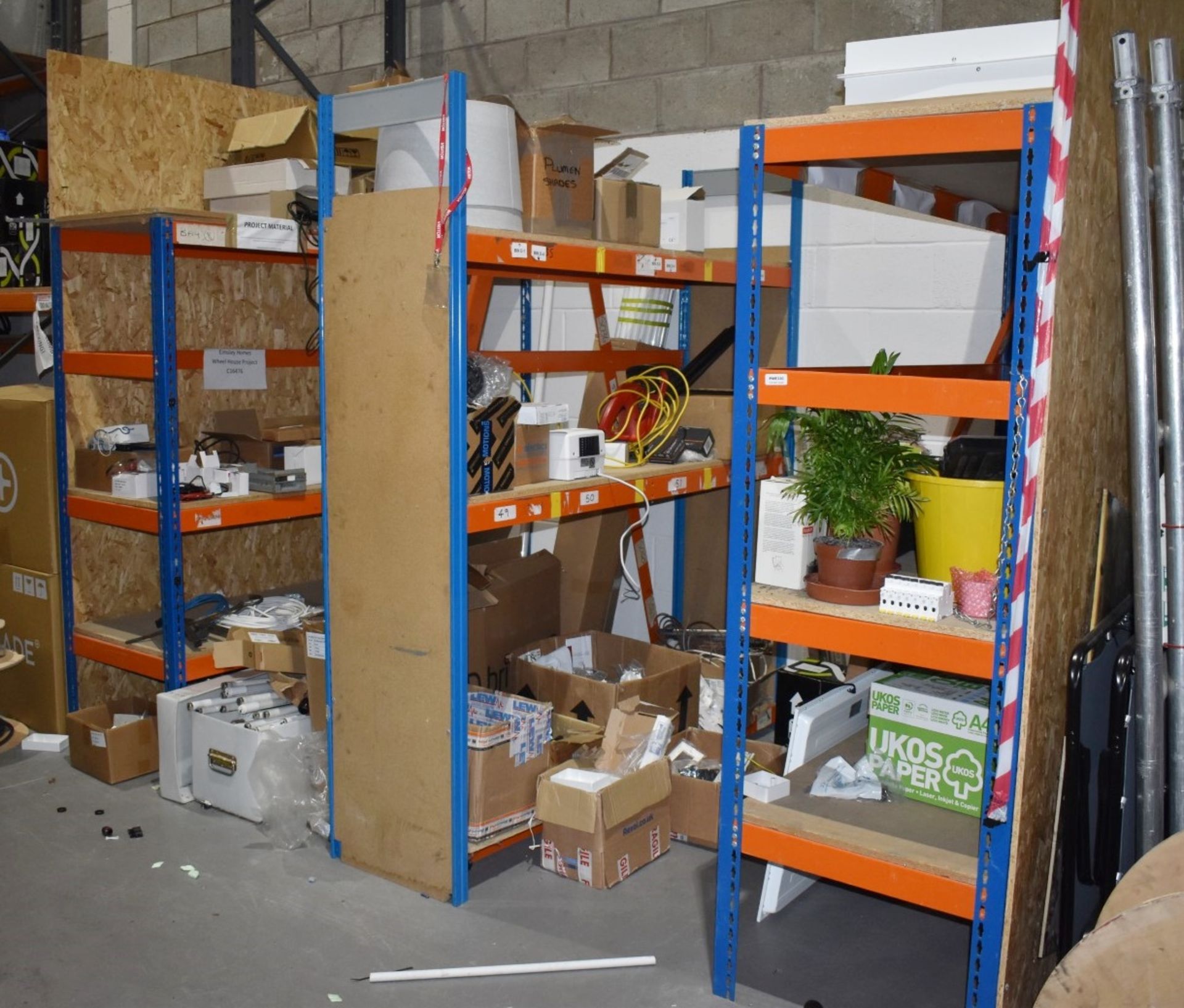 4 x Bays of Warehouse / Garage Shelving