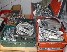 1 x Assorted Pallet Lot of Fused Tap Off Units 3 Wire 13 Amp Plus Plug Sockets, Storage Tubs