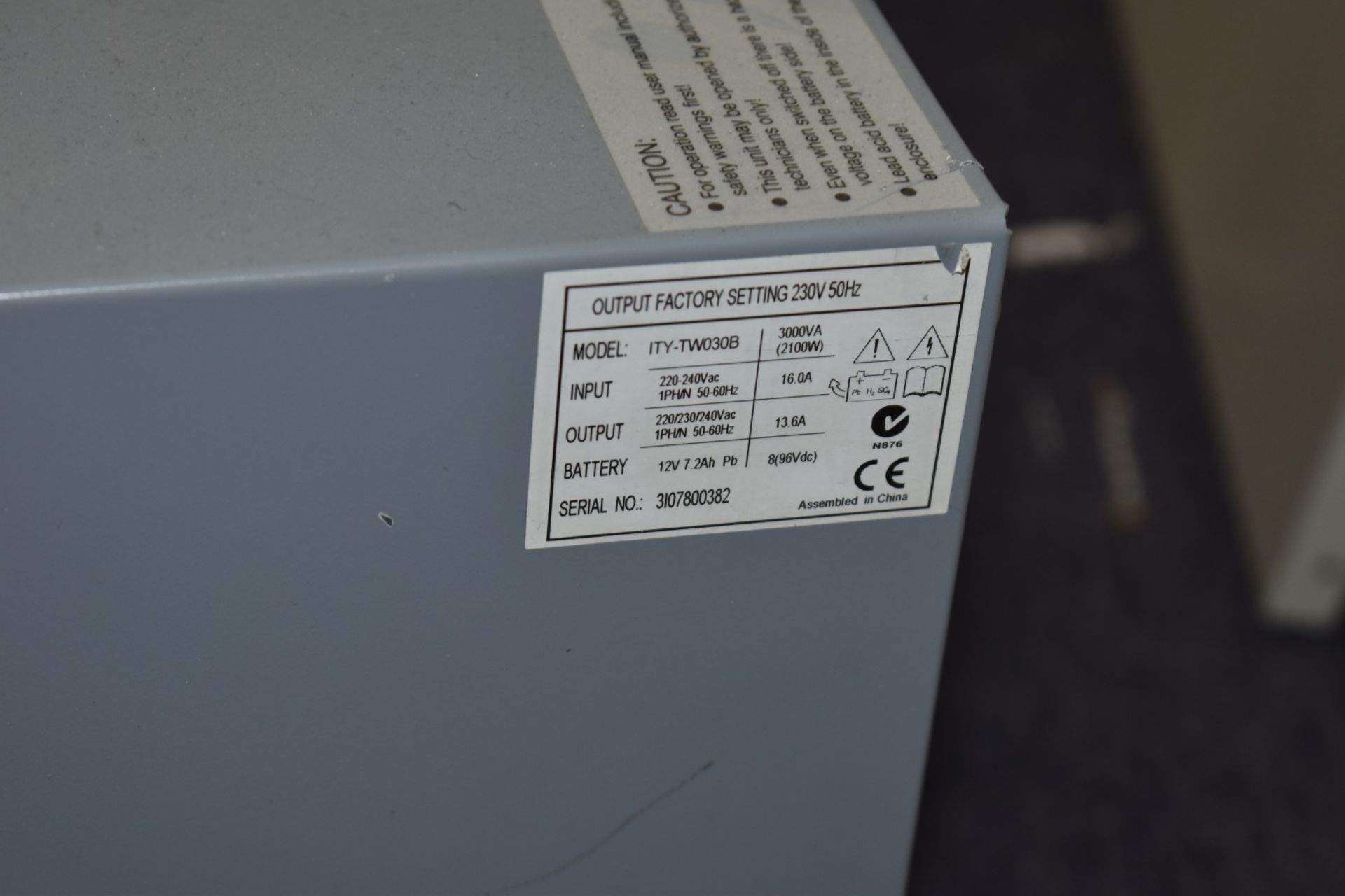 1 x Socomec Stand Alone UPS 3000va 2100w Model ITYTW030B - Image 4 of 4