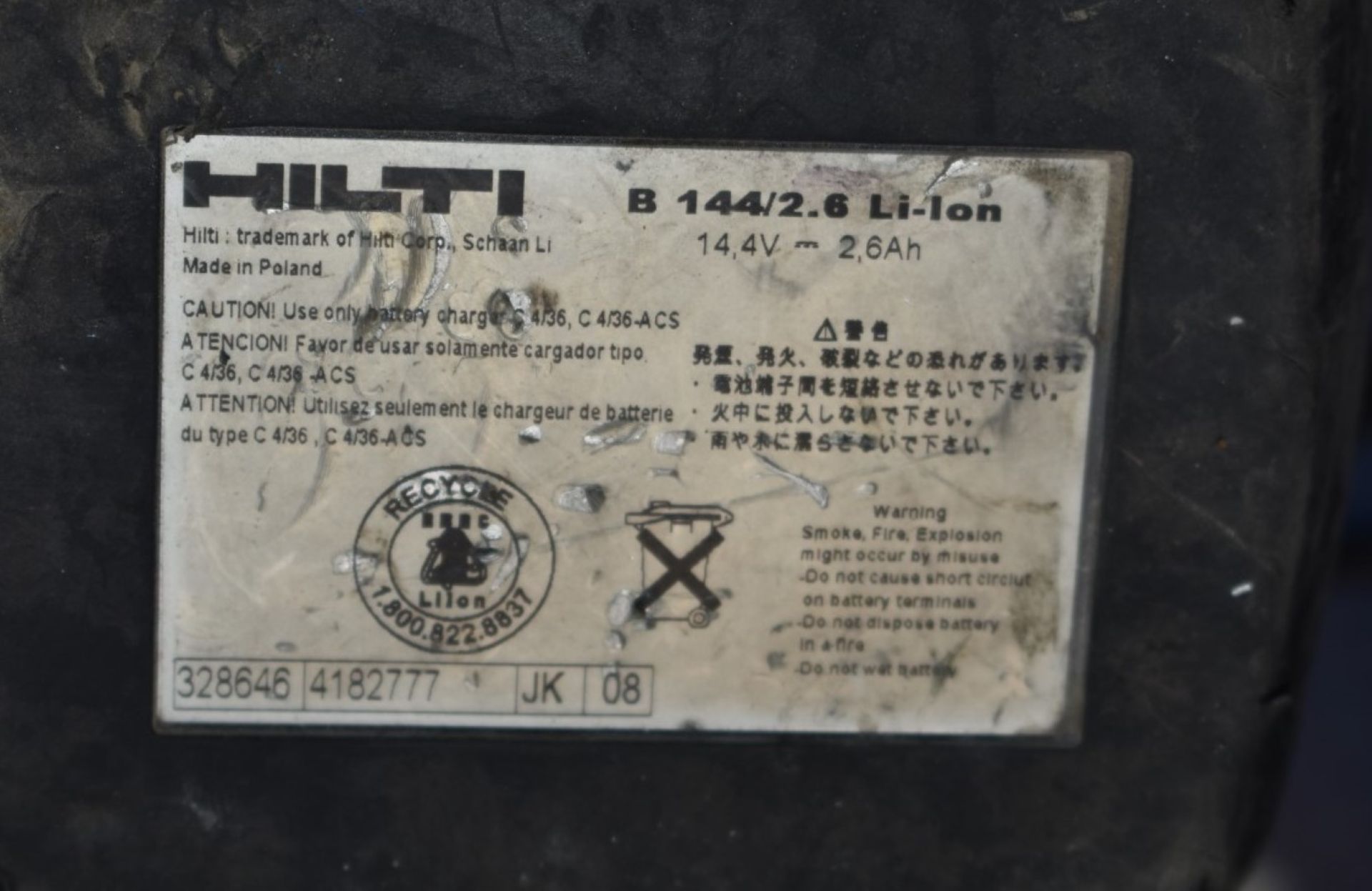 1 x Hilti Battery and Battery Charger Charger Type C 4/36ACS and Battery Type 328646 14.4v - Image 2 of 8