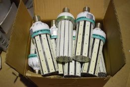 19 x Industrial LED Corn Lamp Bulbs - Suitable For Warehouse Lighting - Includes 80w and 100w LED