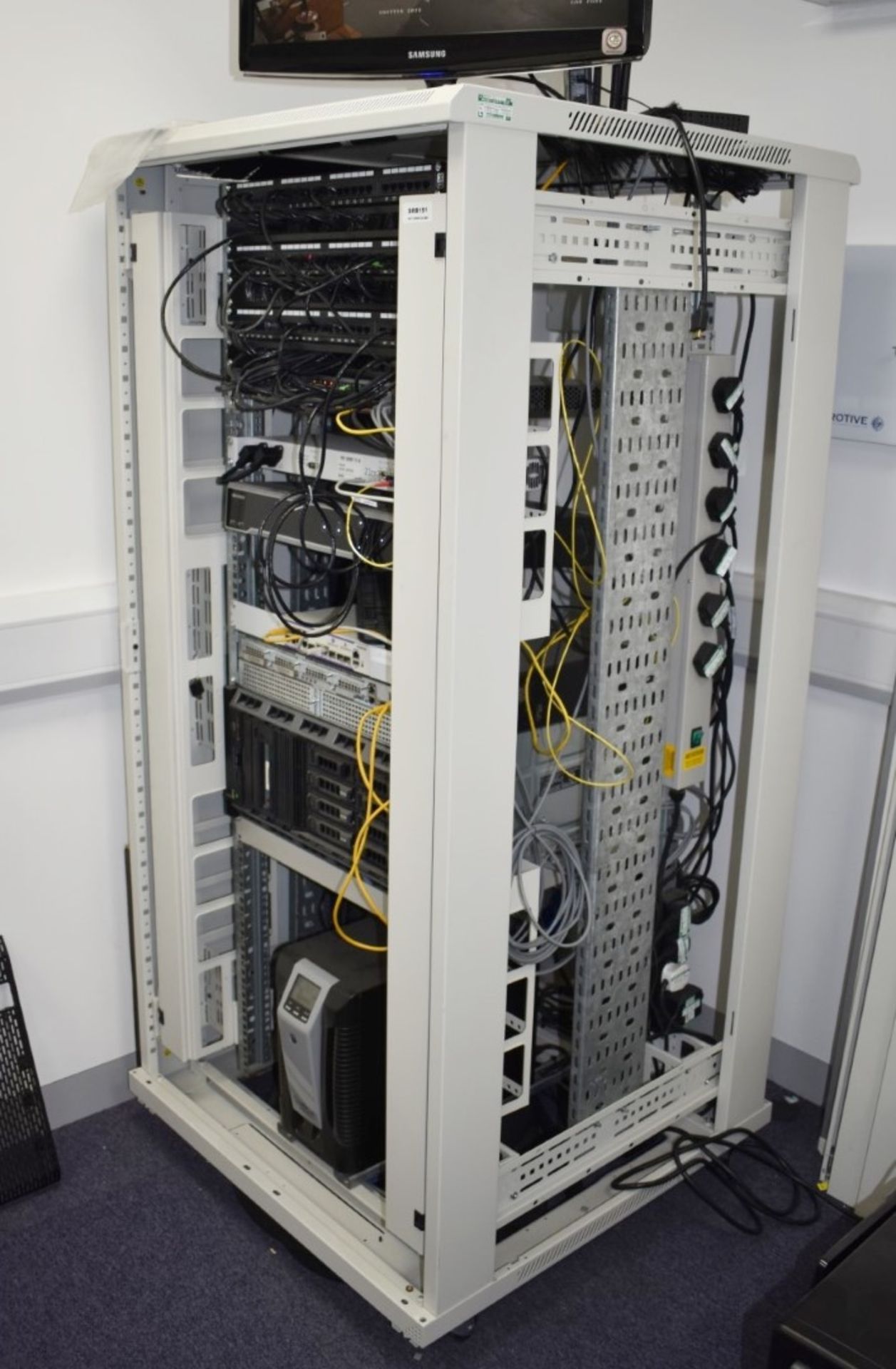 1 x Server DATA Rack Cabinet With Dell Power Edge T420 Server, Cisco 2921, Alcatel OS6250-8M, Adva