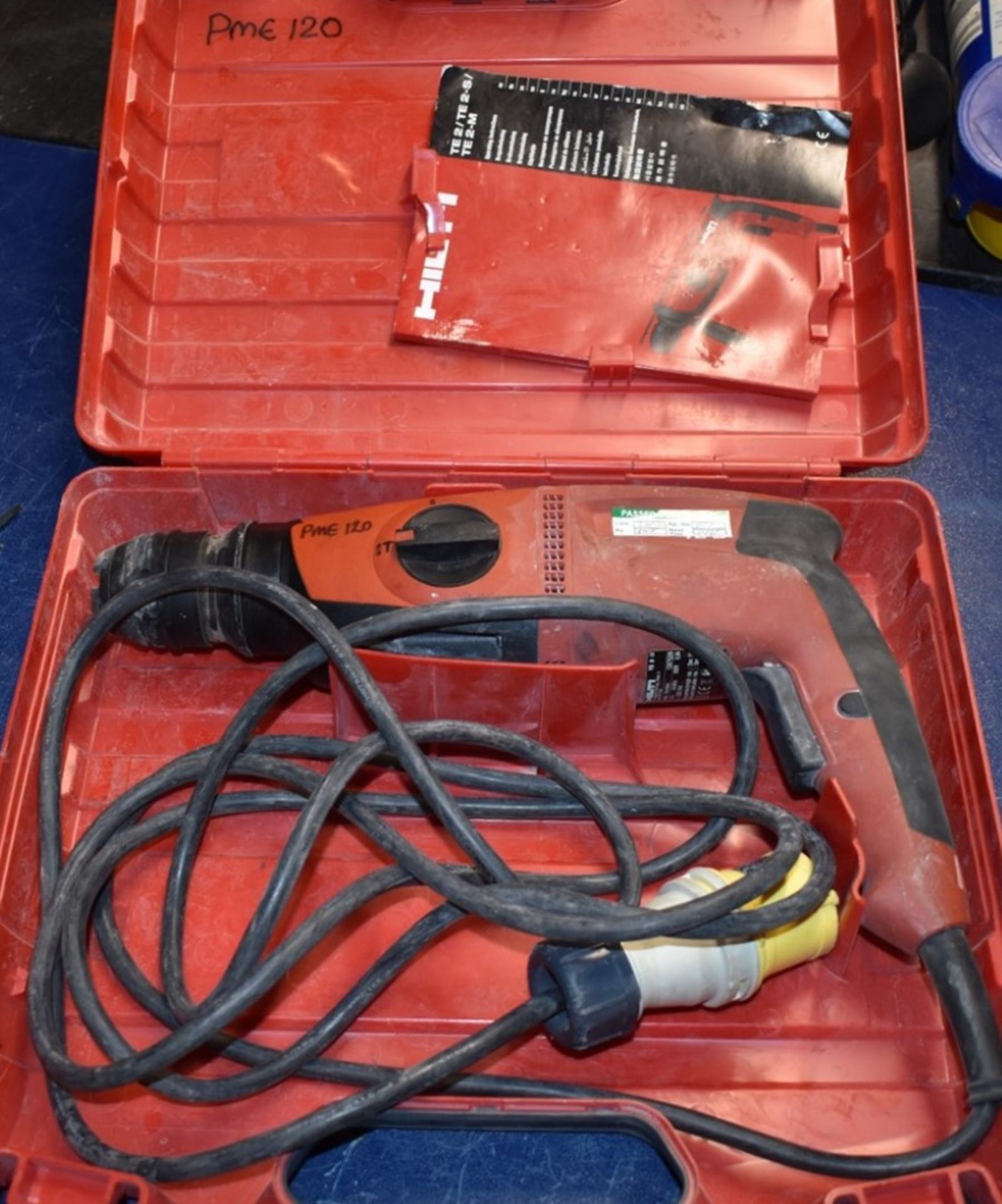 1 x Hilti TE 2 110v Rotary Hammer Drill With Carry Case PME161 - Image 3 of 5