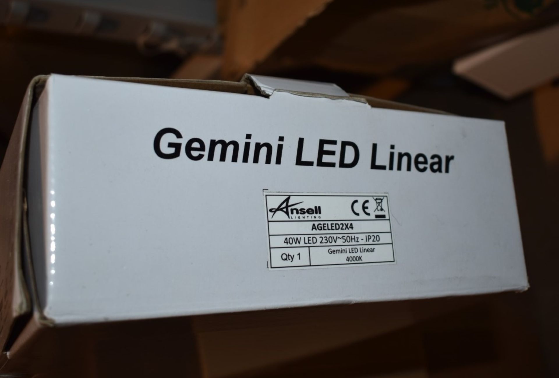 1 x Ansell Lighting Gemini LED Linear 40w Ceiling Mounted Luminaire New in Box PME369 - Image 5 of 5