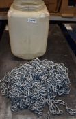 1 x Large Bundle of Steel Chain With Large Container PME194