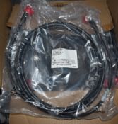 9 x Commscope Heliax Superflexible SureFlex Jumper Cables With Interfaces - Brand New - Type F4A-