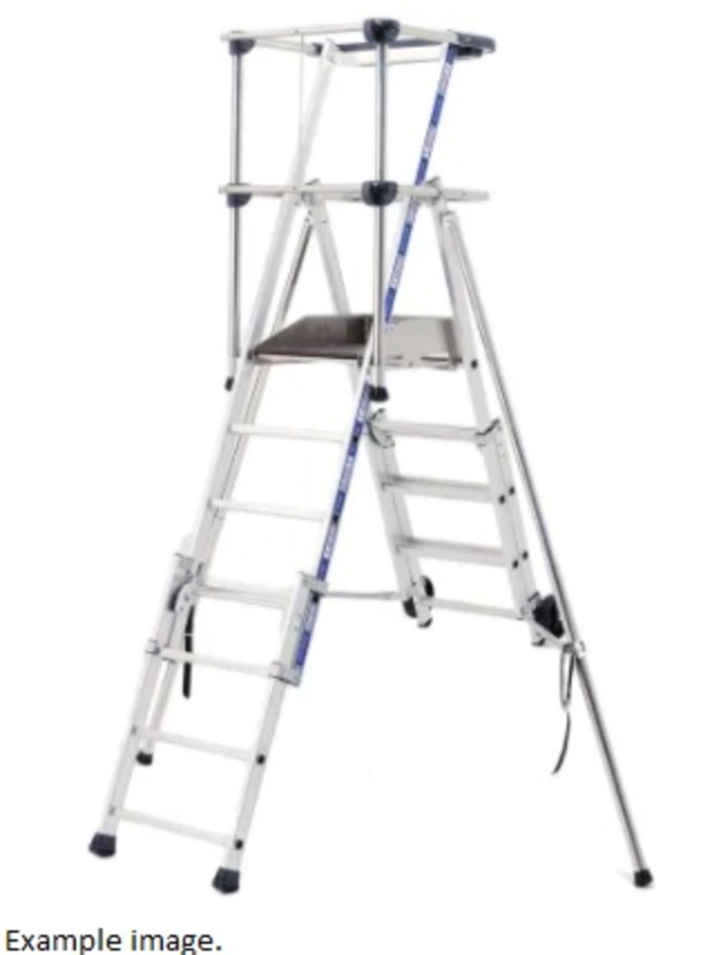 1 x Tubesca Sharpascopic Work Platform Ladder Type 02272251 Platform Height 1.07 to 1.53m