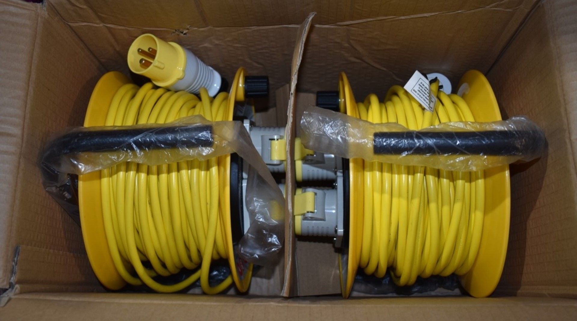 2 x Thorsman JoJo 110v Double Socket Extension Reels 25 Meter / 16 Amp Extension Brand New - Image 5 of 8