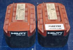 2 x Hilti NiMH 24v Batteries Type 347413 PME152