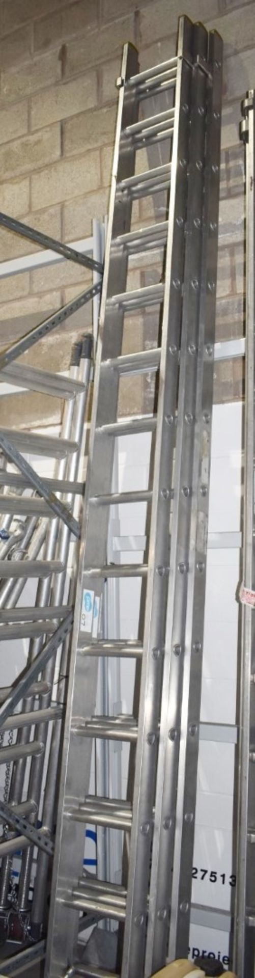 1 x 3 Section Set of Aluminium Work Ladders Each Section Measures 400cm SRB133