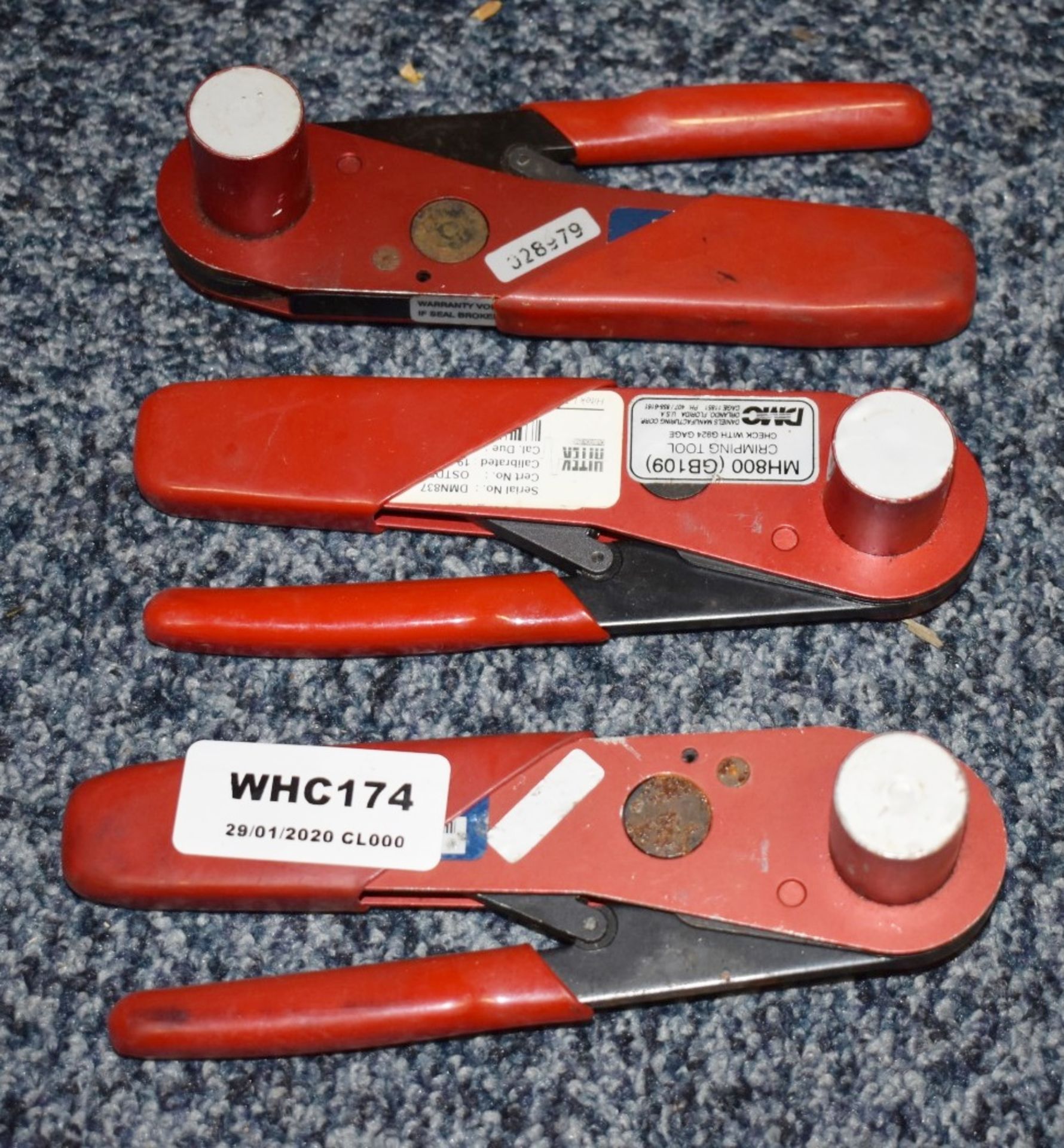 3 x DMC MH800 Crimping Tools - Ref WHC174 WH2 - CL011 - Location: Altrincham WA14