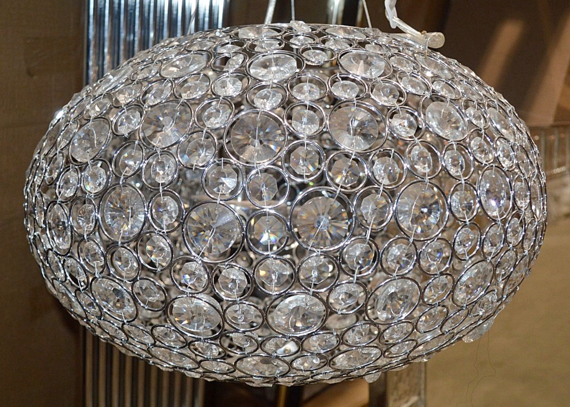 1 x Stylish Designer Pendant Light Fitting - Dimensions: Diameter 45cm / Total Drop 130cm - NO VAT - Image 5 of 5