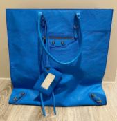 1 x Balenciaga Bag In Blue - Preowned In Like New Condition - Ref: LOT55 - CL594 -