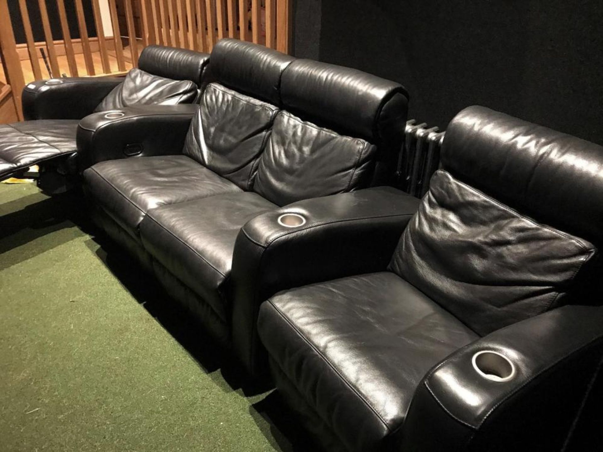 LEGGETT & PLATT Luxury Leather Electric Recliner Home Cinema Seating In 3 x Sections - Ref: - Image 12 of 15