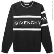 1 x Men's Genuine Givenchy Sweatshirt In Black - Size: Small - Original RRP £695.00