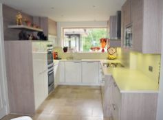 1 x Pronorm Einbauküchen German Made Fitted Kitchen With Contemporary High Gloss Cream Doors and