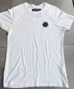 1 x Men's Genuine Phillip Plein T-Shirt In White - Size: Medium - Preowned In Good Condition