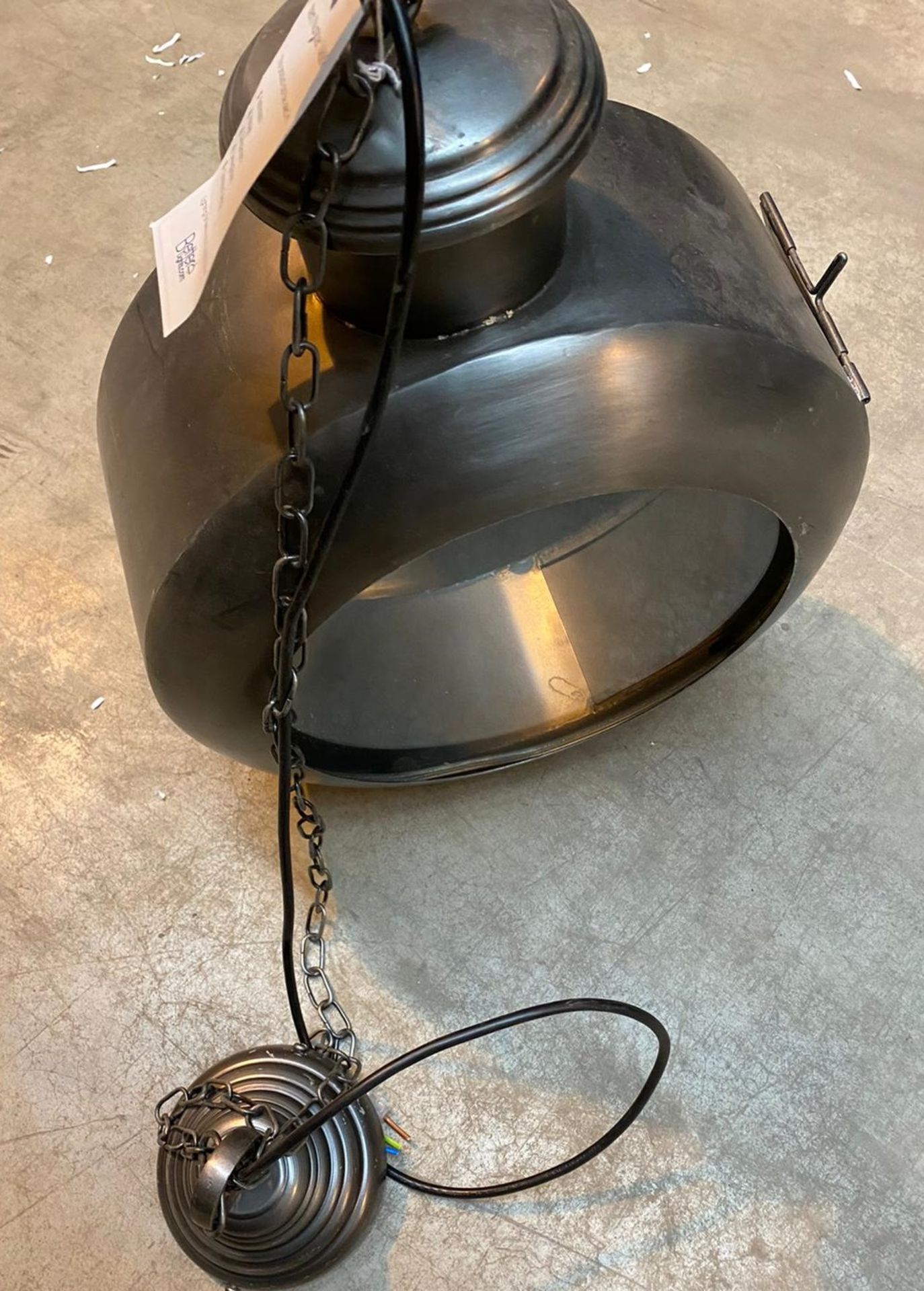 1 x Searchlight Port Hole Pendant Large - Ref: 2990-39SI - RRP: £110.00 - Location: Altrincham WA14